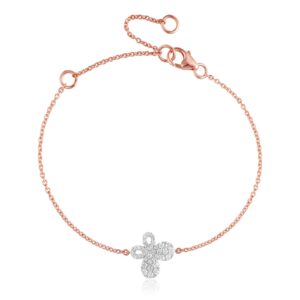 Exquisite Diamond Rose Gold Bracelet with IDT Certification ? Only at Bafleh Jewellery