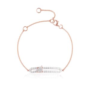 Bafleh Jewellery Exclusive ? Diamond Rose Gold Bracelet with Authentic IDT Certification