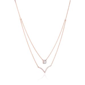Alternative view of Double Layer Diamond Necklace with IDT Certificate ? Exclusively at Bafleh Jewellery