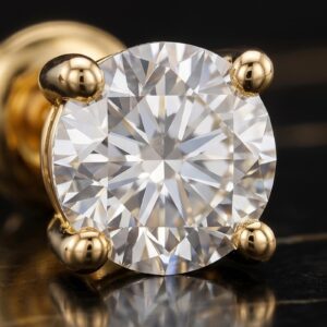 Alternative view of Crafted Brilliance for Contemporary Women  Lab Grown Diamond Earrings by Bafleh Jewellery