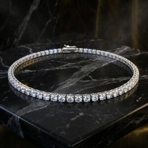 Exquisite Lab Grown Diamond Tennis Bracelet by Bafleh Jewellery  A Timeless Symphony of Brilliance, Modern Elegance