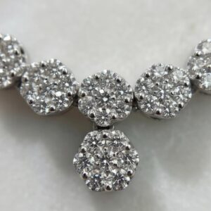 Alternative view of Luxury White Gold Diamond Necklace  Exclusive Collection at Bafleh Jewellery