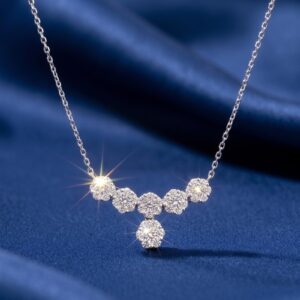Luxury White Gold Diamond Necklace  Exclusive Collection at Bafleh Jewellery