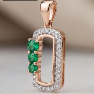 Alternative view of Luxury Natural Diamond Pendant Set Crafted in 18K Gold
