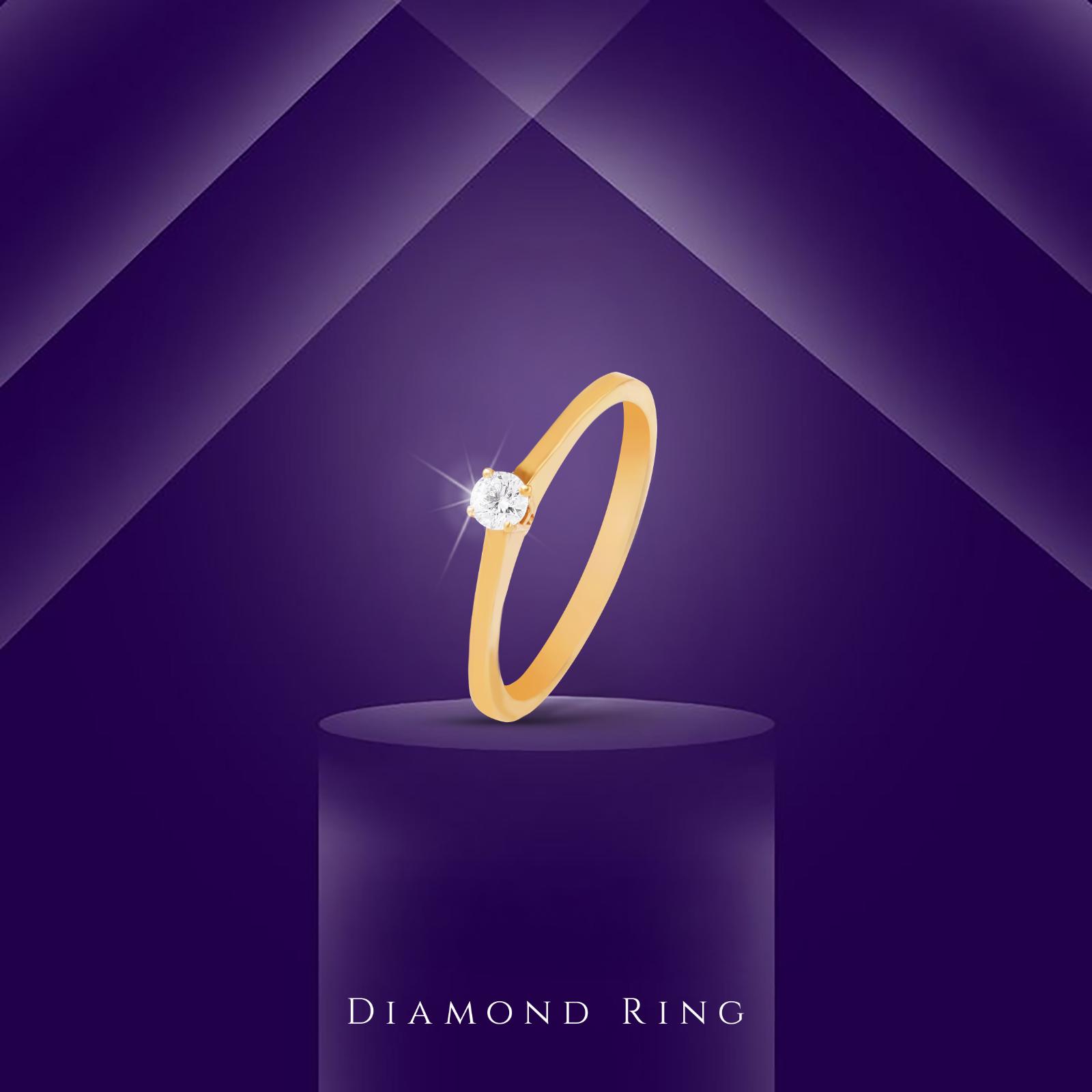 Modern Luxury: Lightweight Yellow Gold Diamond Ring for Every Occasion - Image 4